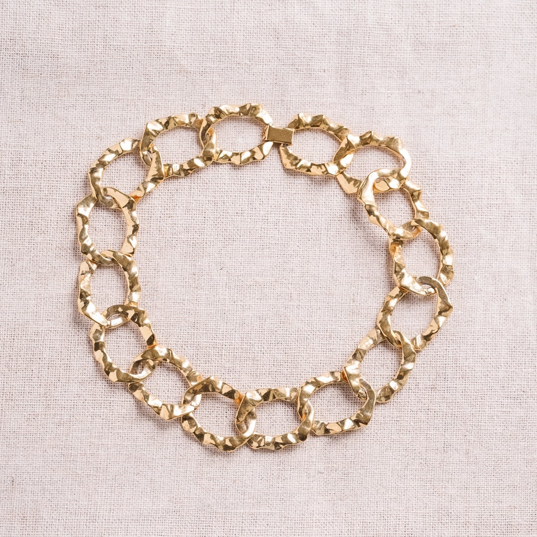 Valentine's Day Marche: Golden chain link collar necklace