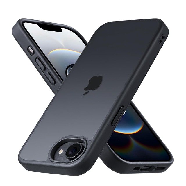 COSOIK iPhone 16e/ iPhone 17e 用 ケース 耐衝撃 滑り止め 指紋防止 米軍MIL規格 マット仕上げ ストラップホール付き SGS認証 黄変防止 耐久性 カバー ワイヤレス充電対応 アイフォン いphone 16e 6.1 インチ ケース マットブラック