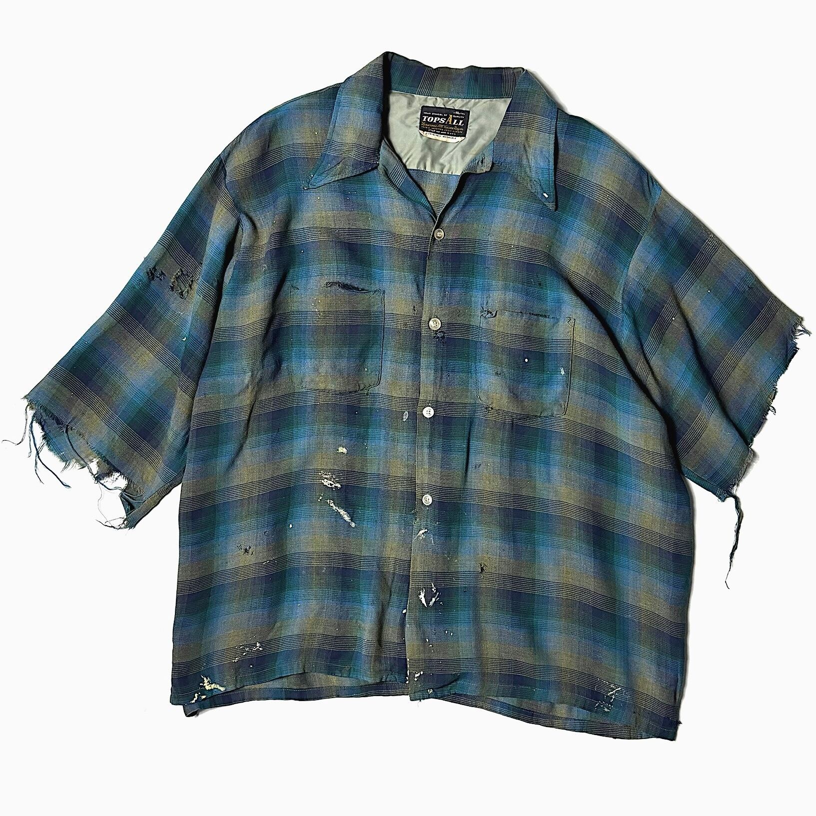 Vintage Open Collar Shirt Grunge - | Antler 50'sJockey Down Button