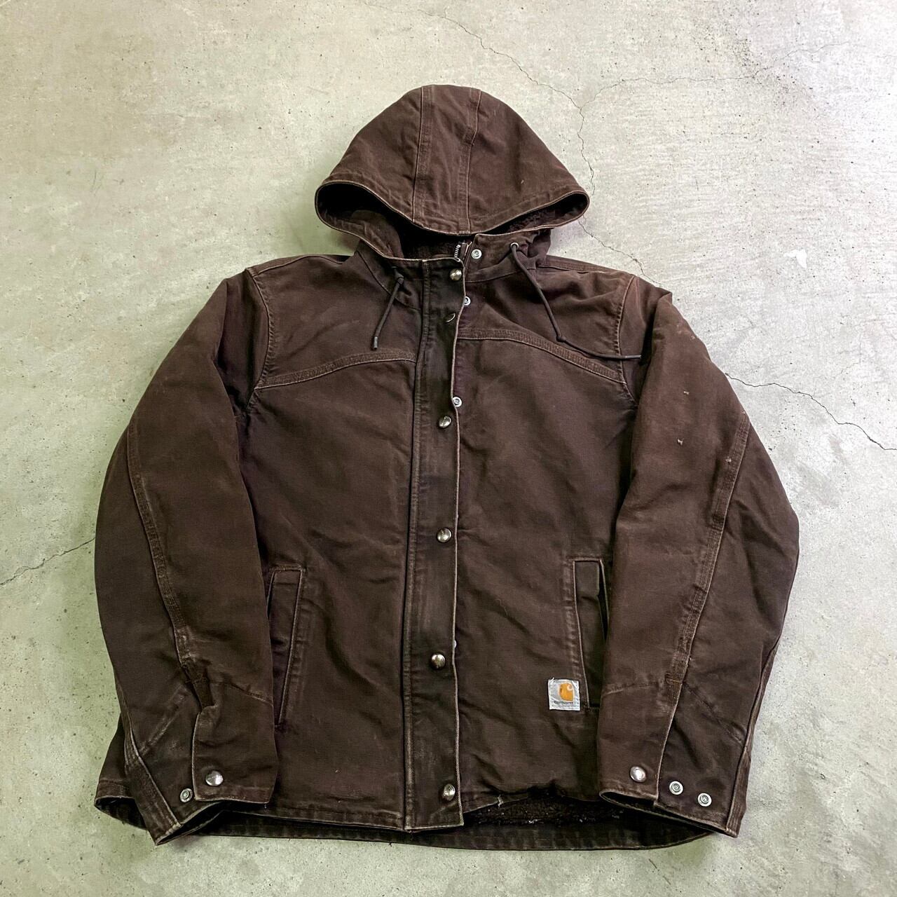 カーハート パーカー ワークジャケット メンズM相当 古着 フルジップ