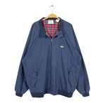 80s ラコステ ヴィンテージ スウィングトップ ネイビー コットンジャケット IZOD LACOSTE 大きいサイズ 2XL 古着 DZ0825