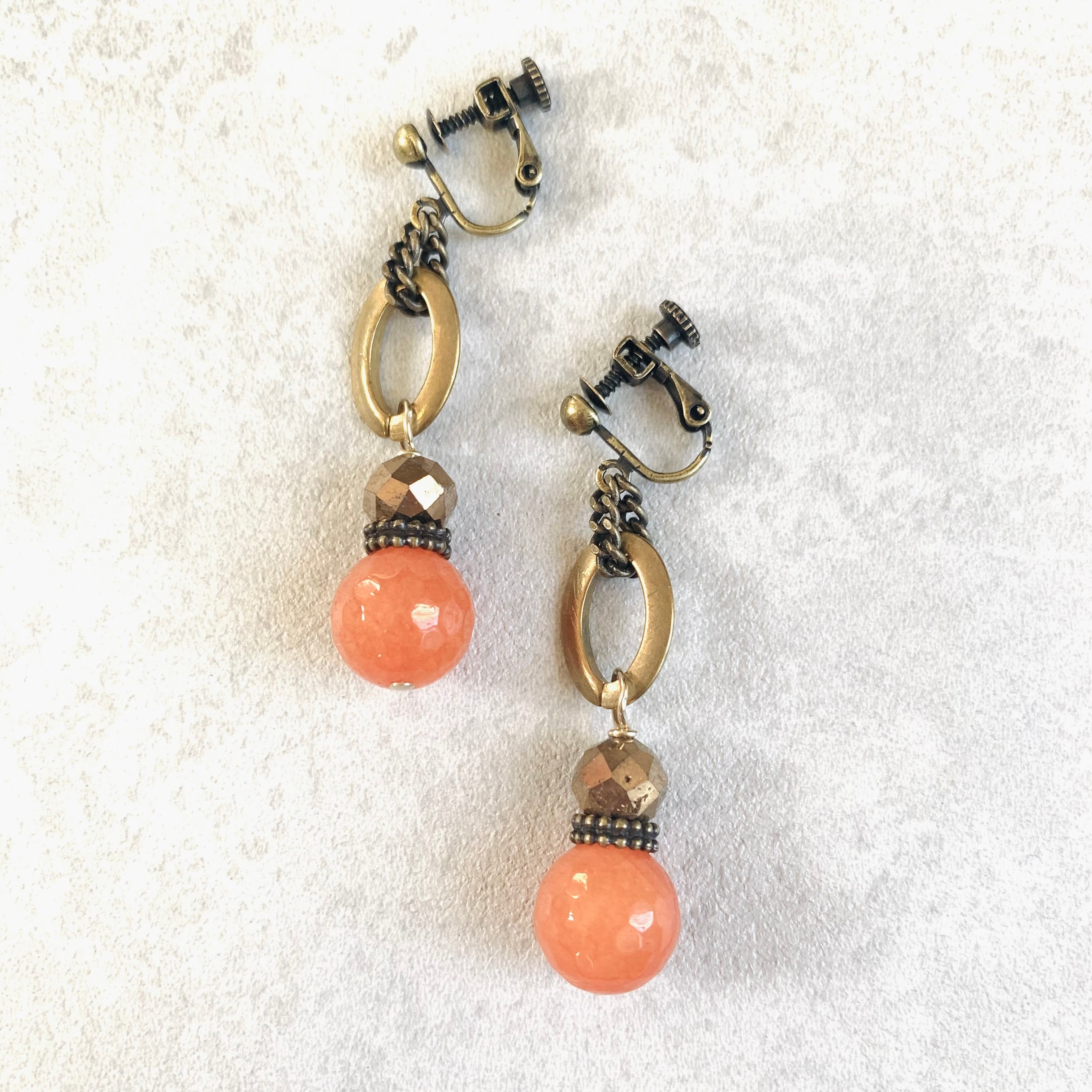 Let 'em Roll オレンジジェードイヤリング/ピアス | La Chiave