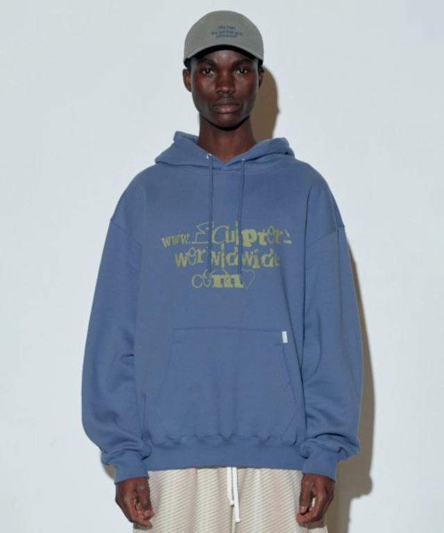 [SCULPTOR] Collage Logo Hoodie Dusty Navy