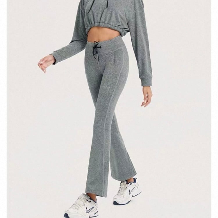 ドローストリング フレア ロング丈 パンツ 00119