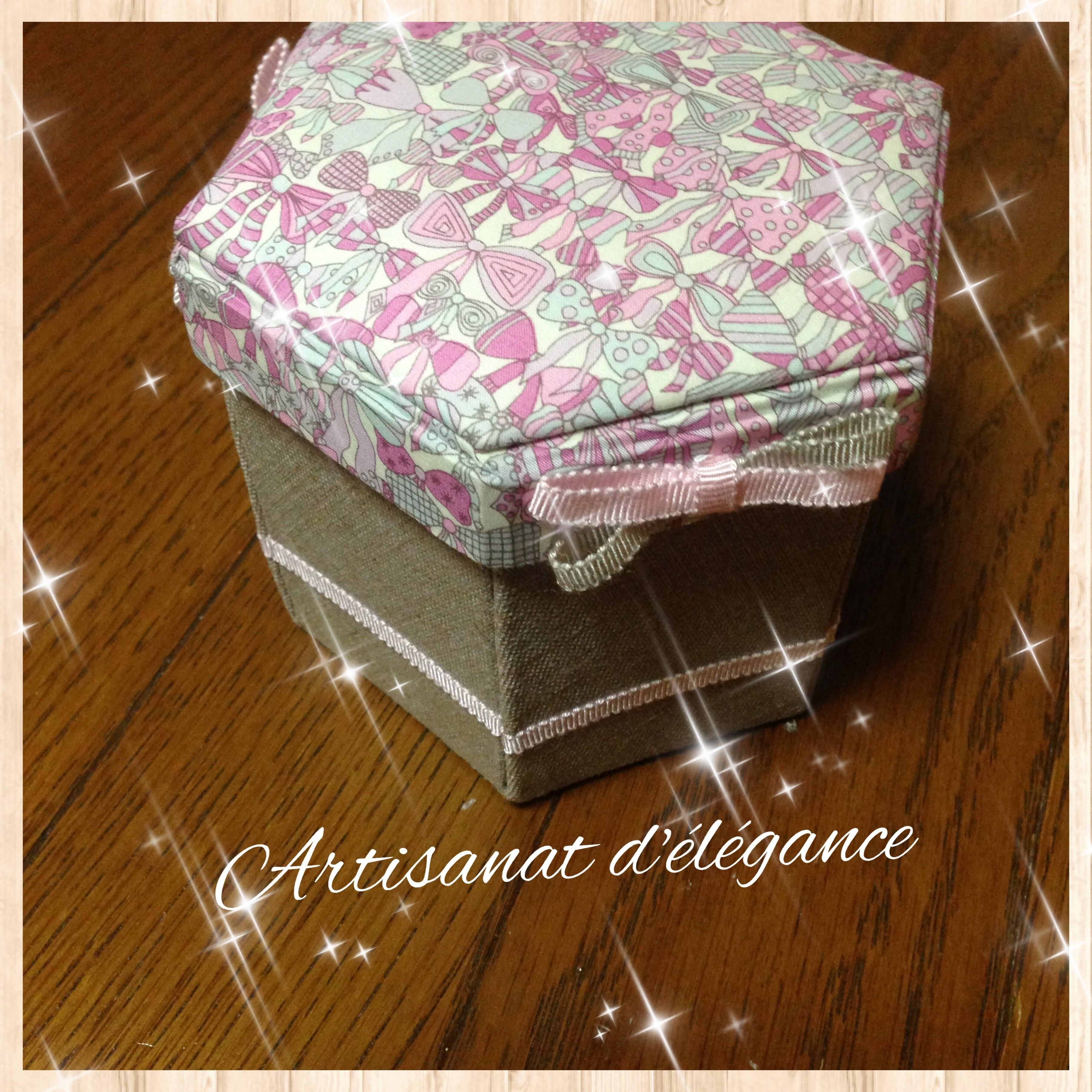 カルトナージュ✴︎リバティの六角形広げるソーイングケース | Artisanatd