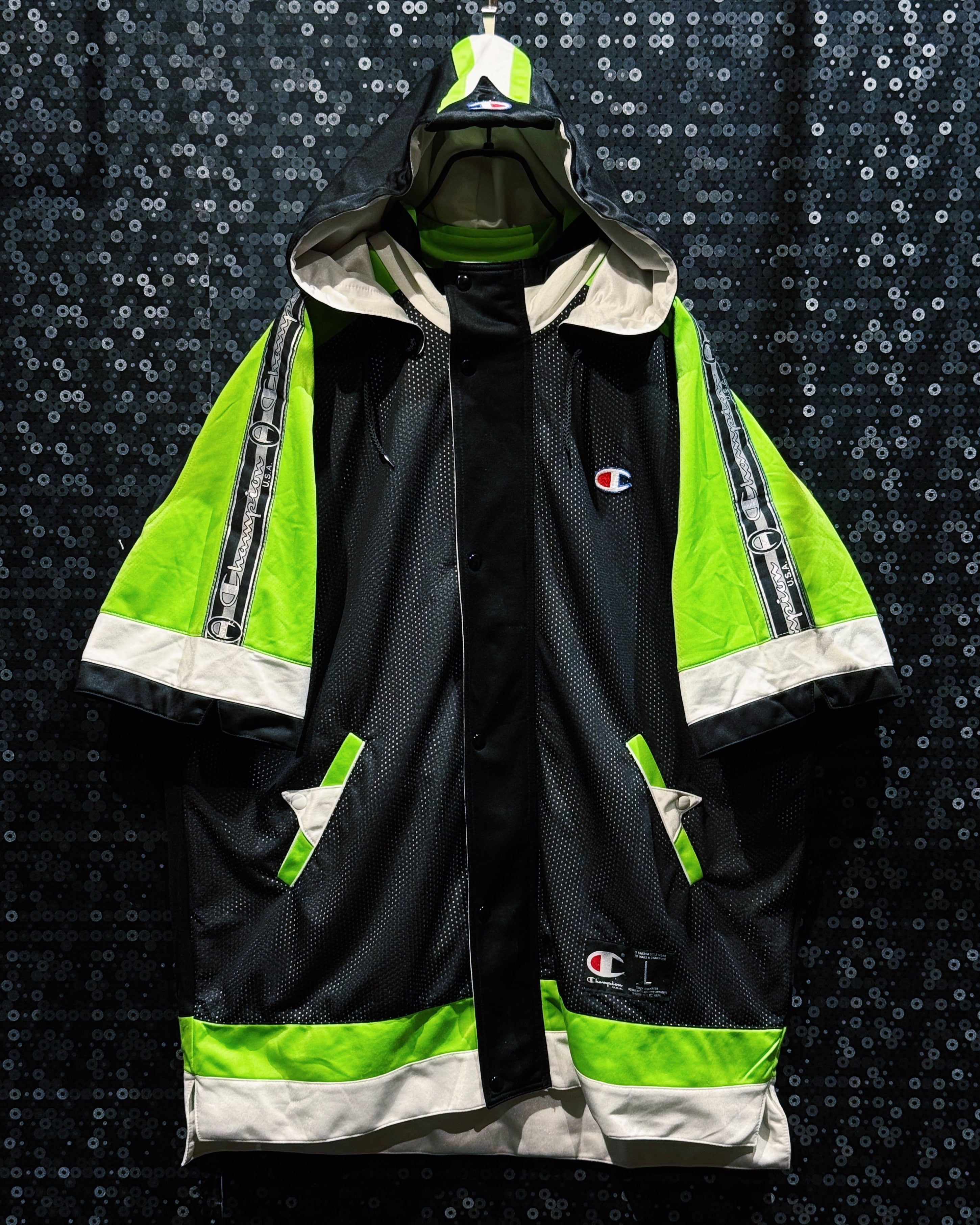 【ÆIEM】"champion"vintage sideline detail switching Design track hoodie