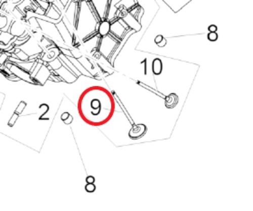 Aprilia 15～23 RSV4 1000 /1100 Valve, in 2A000178