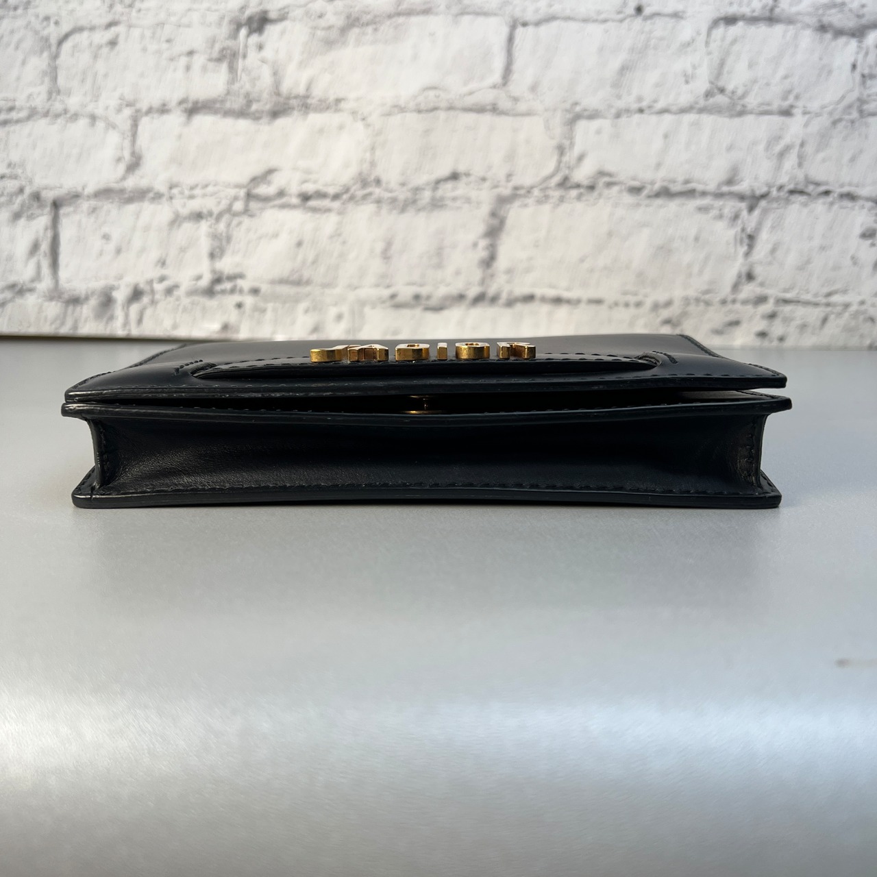 DiorクリスチャンディオールJADIOR レザー ショルダーバッグ ブラック A-10499