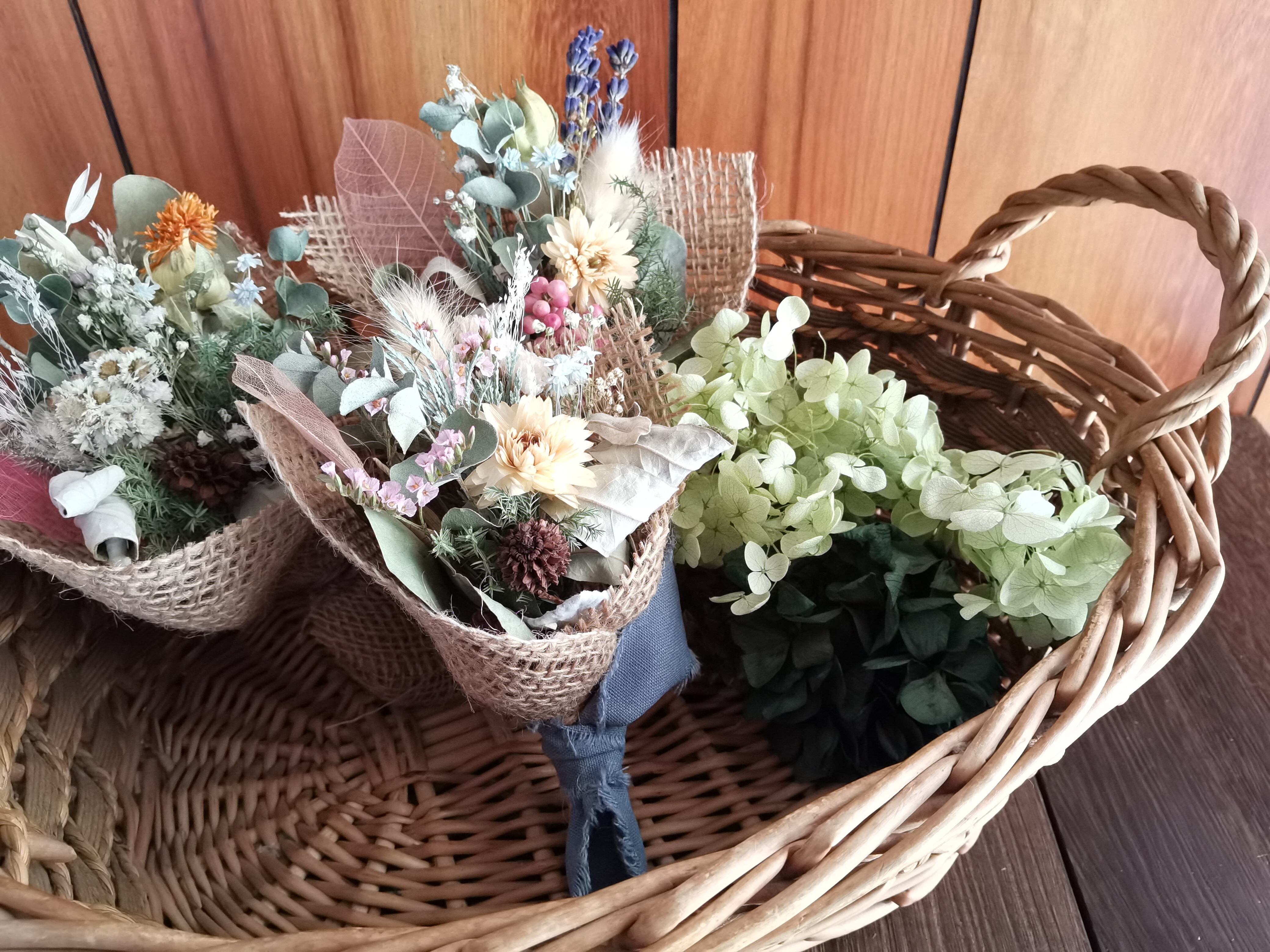 早割】大きさ選べるナチュラルブーケ 森のお花屋さん【M・Lサイズ S