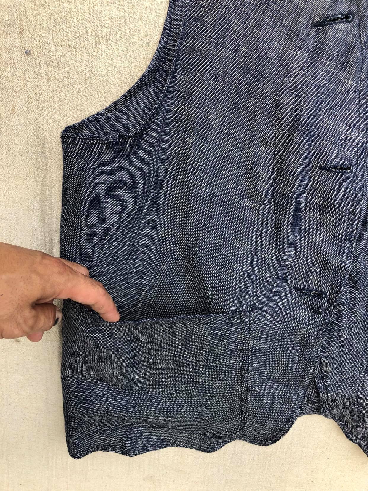A VONTADE strato別注ハンティングベスト Hungting Vest「 Heavy Linen Mustard 」 - ハンティング ベスト