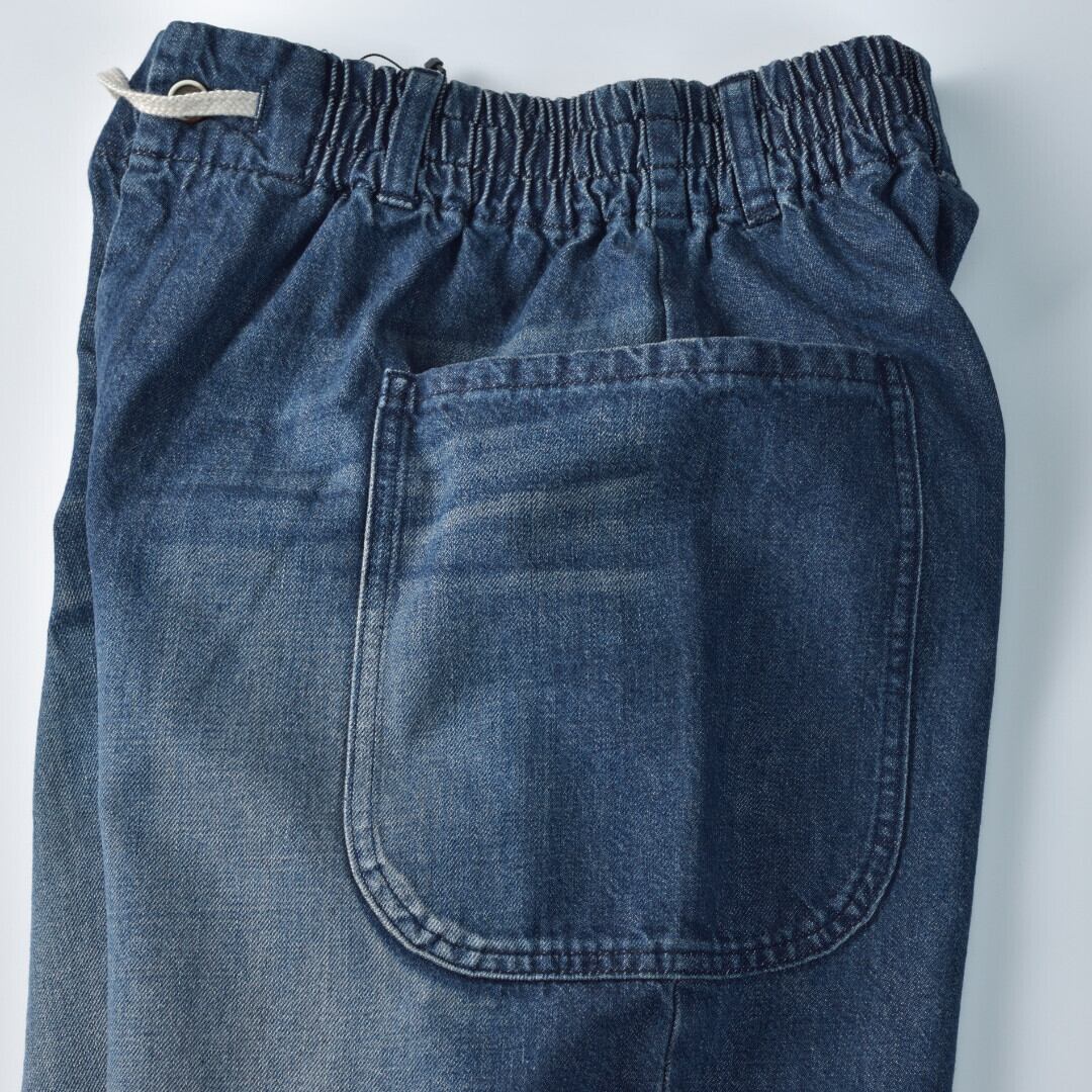 atelier naruse アトリエナルセ コットンデニムバルーンパンツ ウエストがゴムとドローコードで調整できる