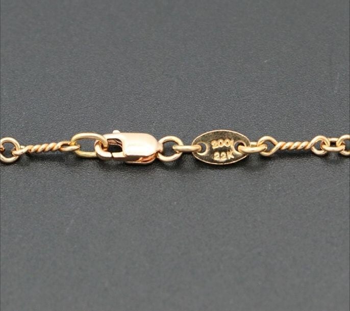 CHROME HEARTS クロムハーツ ツイストチェーン 22K 24インチ