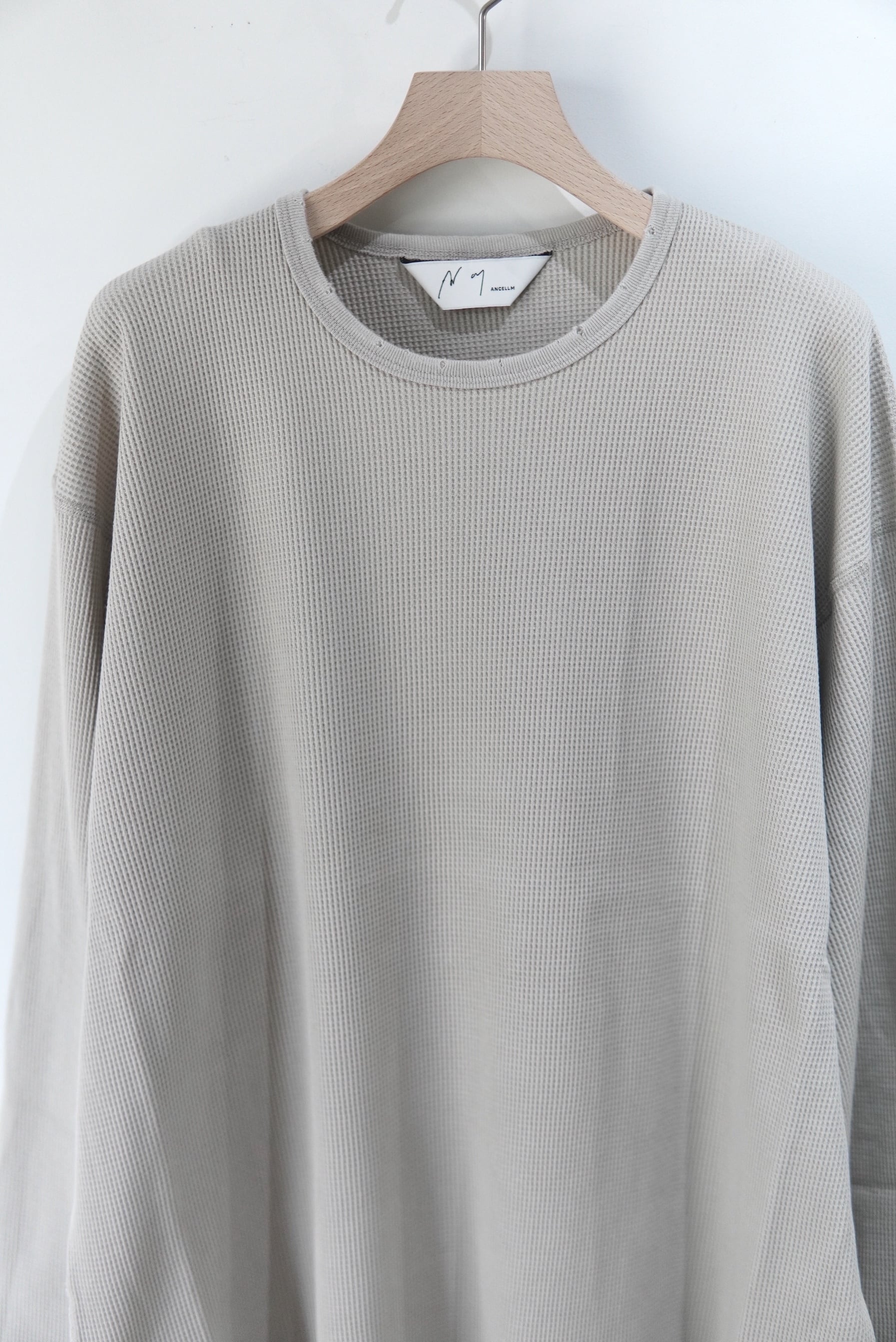 ANCELLM / DAMAGE WAFFLE CREW LS T-SHIRT / ANC-CT134 | POETRY