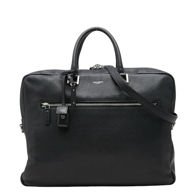 サンローラン サック ド ジュール ブリーフケース ビジネスバッグ 528744 ブラック レザー メンズ SAINT LAURENT 【中古】