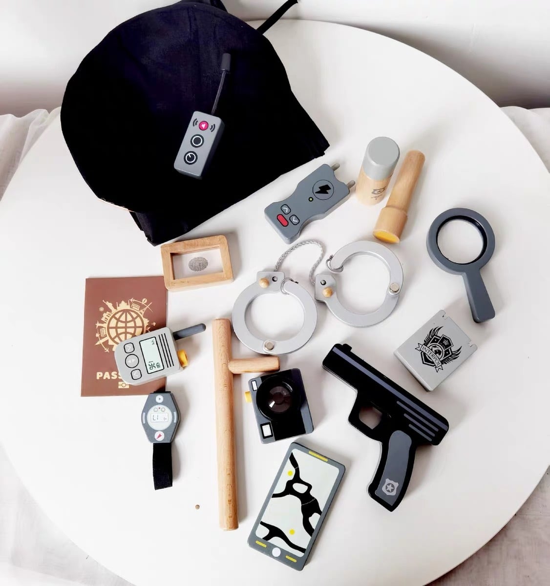 警察官なりきり17点セット 木製おもちゃ ごっこ遊び コスプレ