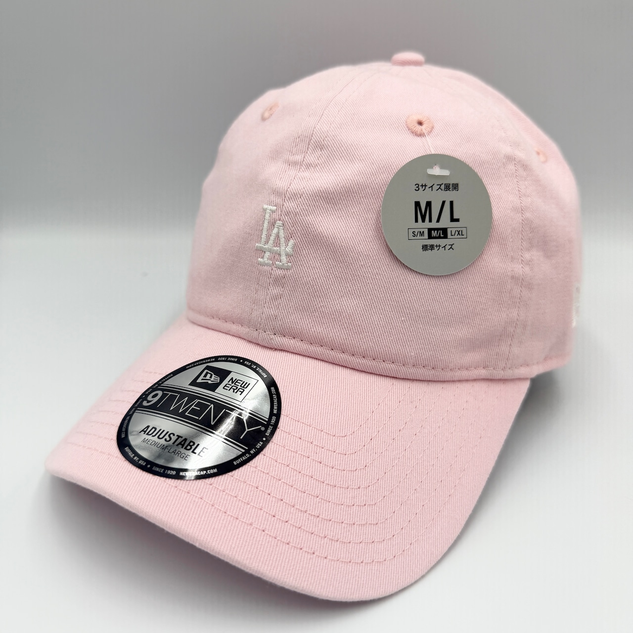 NEW ERA 9TWENTY/920 ウォッシュドコットン Mini Logo ロサンゼルス・ドジャース Pink/White
