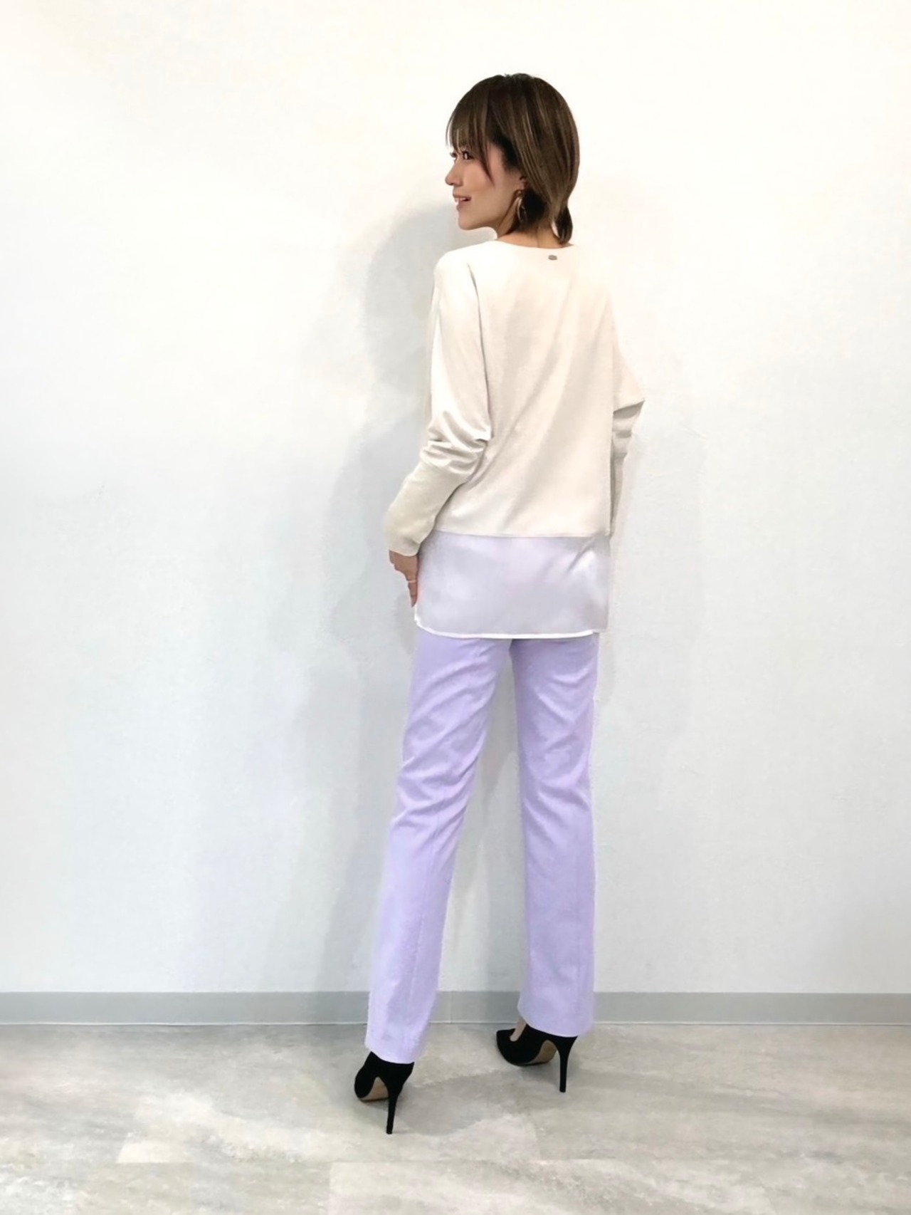 裾オーガンジーブラウス