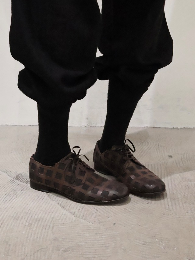 【Dolce&Gabbana】lattice design leather shoes