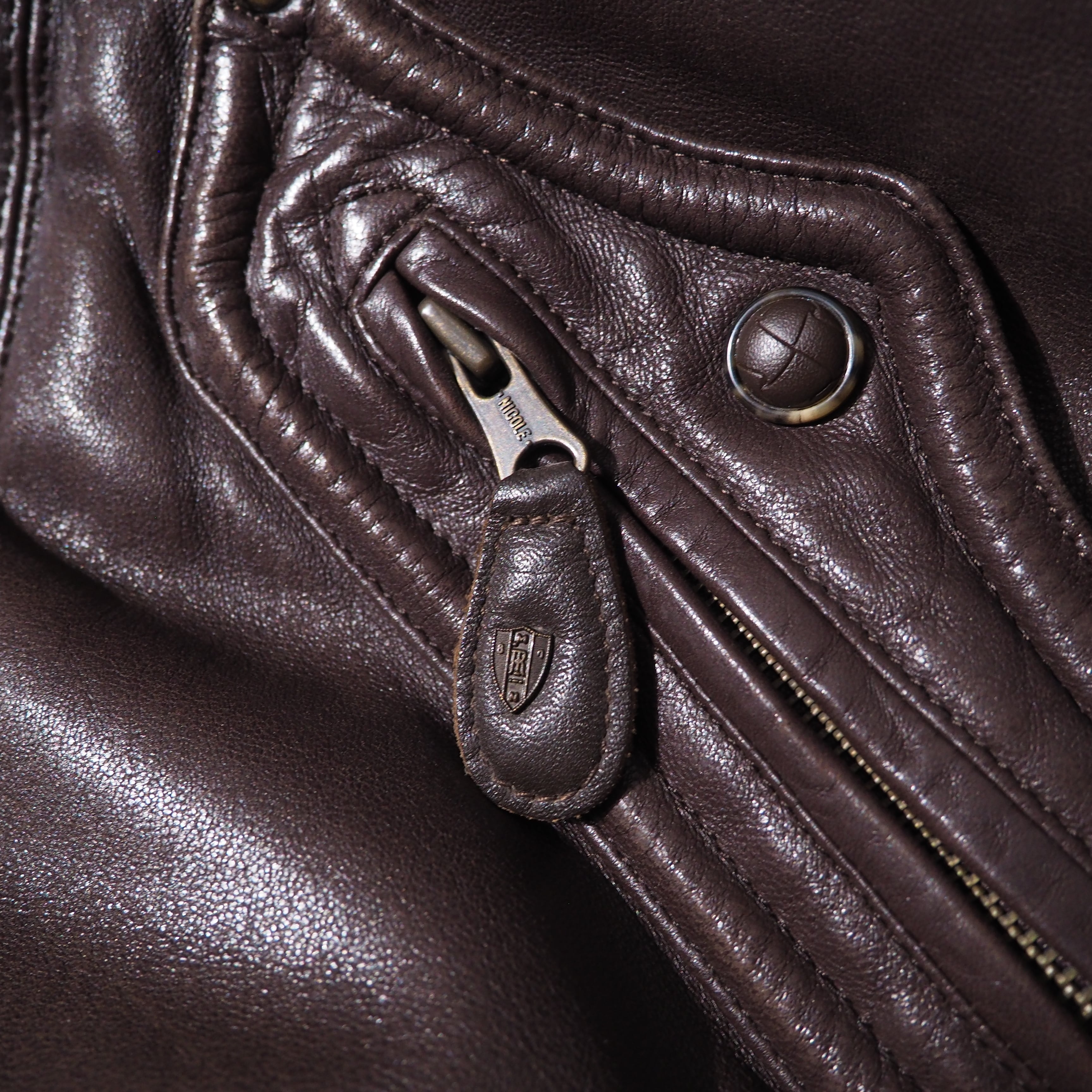 1980s " Monsieur NICOLE " Special N2-A sampling vintage Sheep leather jacket ムッシュニコル N2-A サンプリング レザージャケット