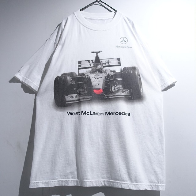 "Mercedes-Benz" White West McLaren F1 Print T-Shirt