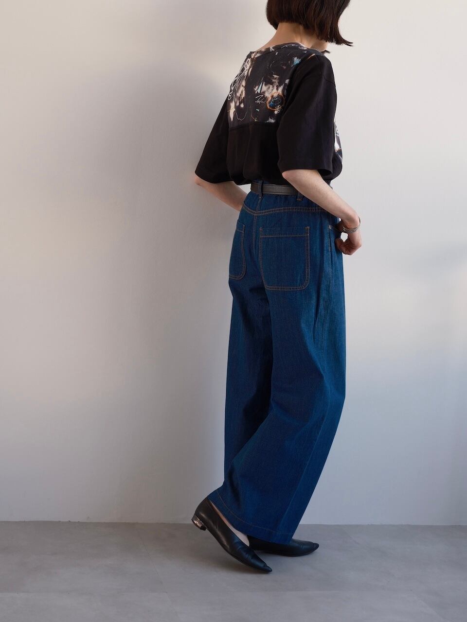 DRIES VAN NOTEN WIDE STRAIGHT DENIM PANTS | dear closet