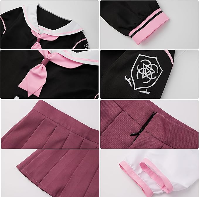 AwwwCos] ブルアカ コスプレ衣装 下江コハル 制服コスプレ 翼付き 5点