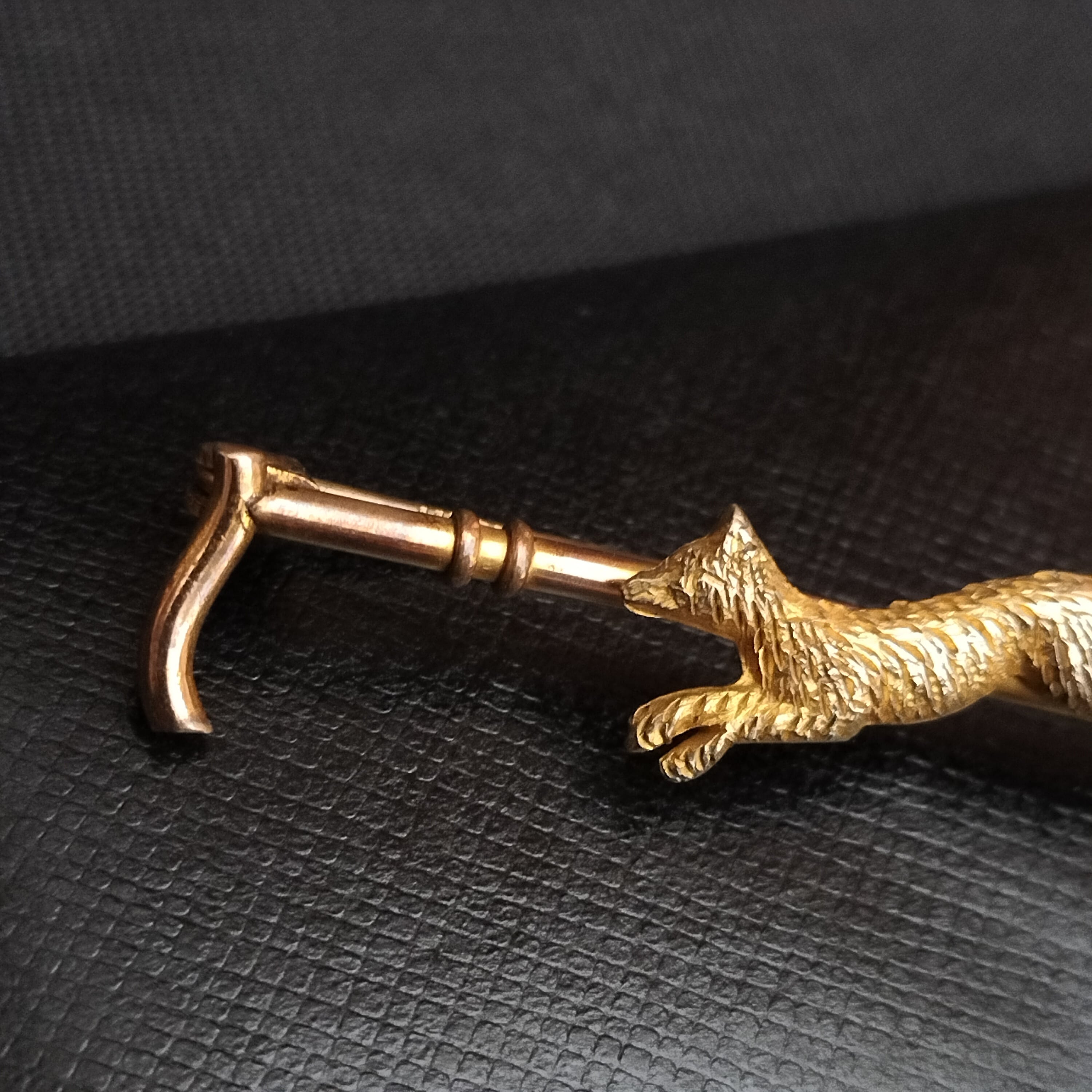 Edwardian Rolled Gold Fox Brooch UK | Antico