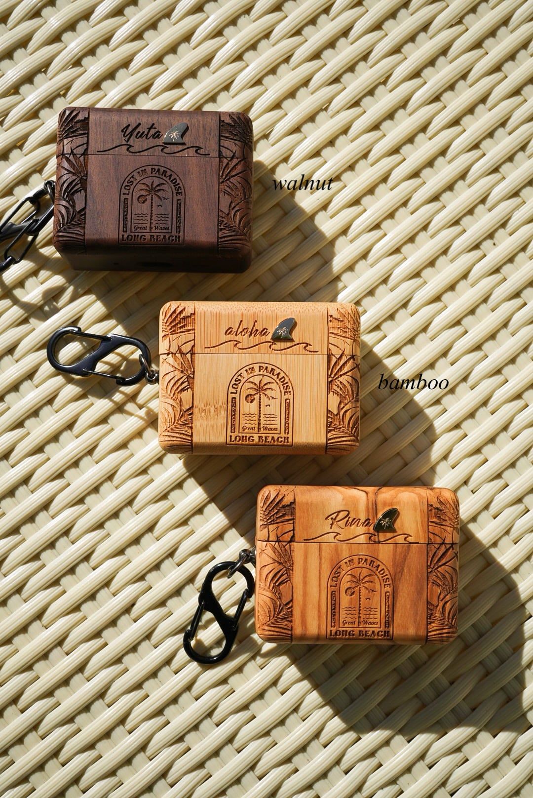 AirPods Pro,第3世代 wood case/(lost in paradise) | ALOHA GLASS