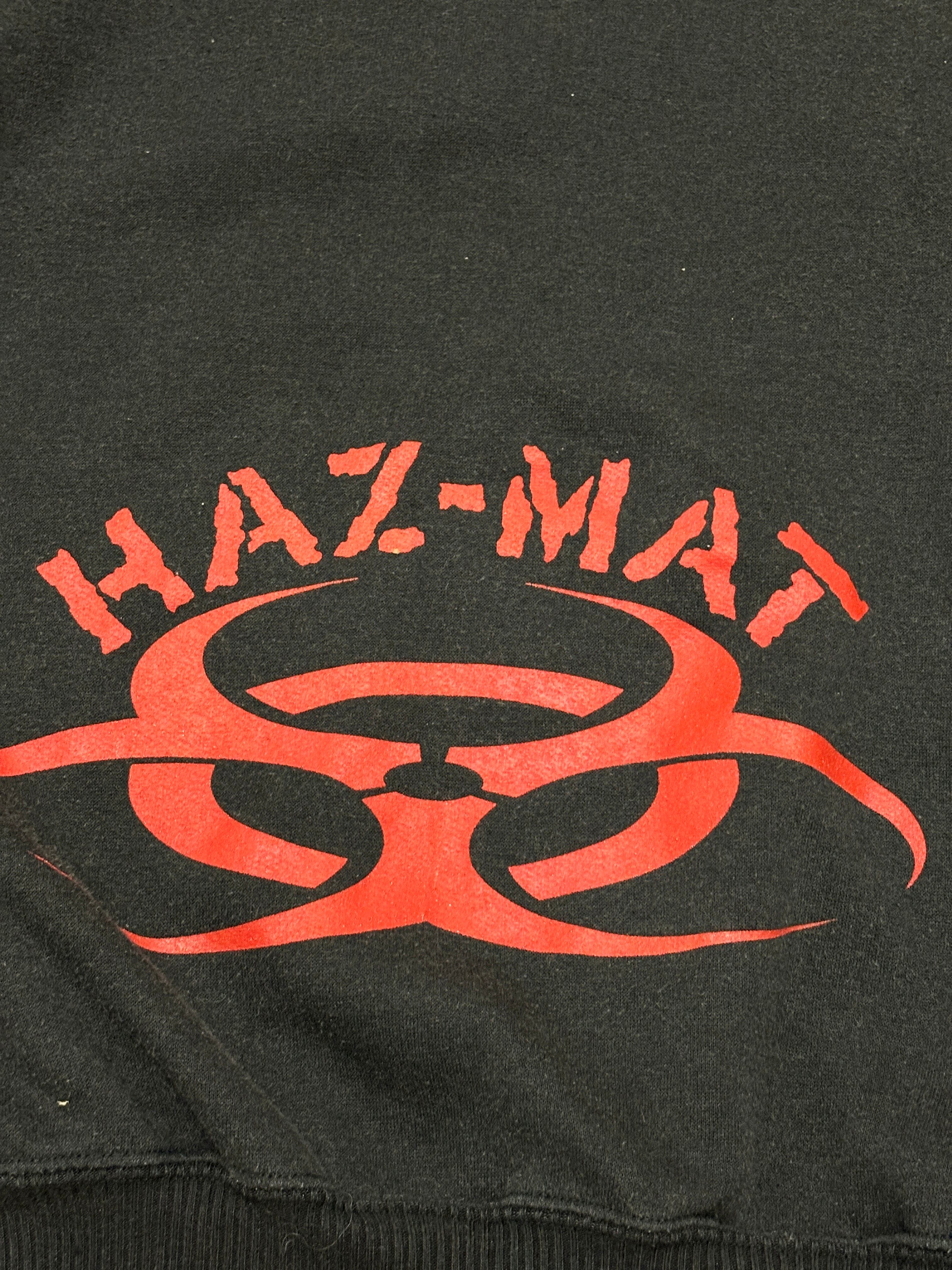 90s HAZ-MAT/Logo print Sweat/Australia製/M/ロゴプリントスウェット