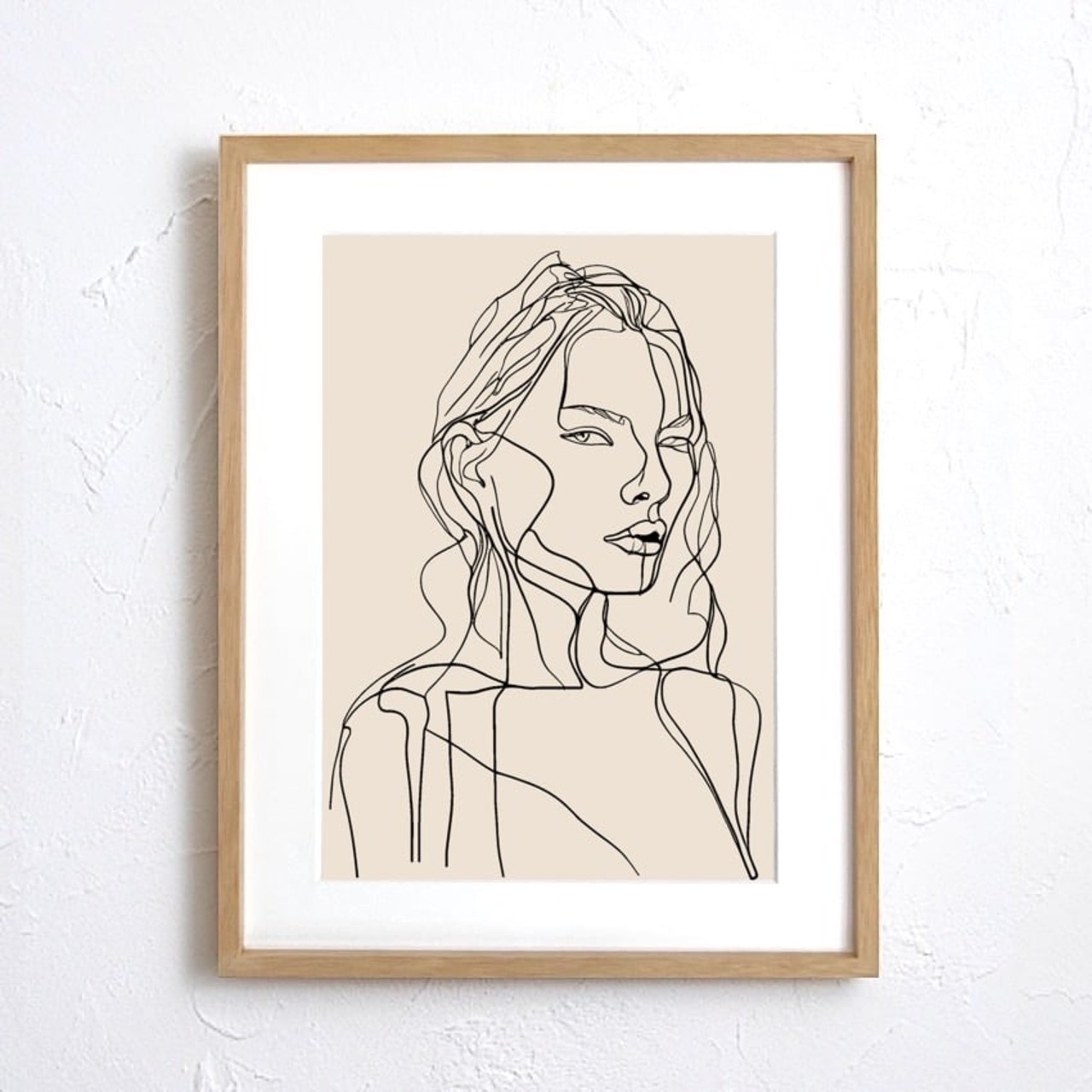 LOOK Ⅱ｜北欧ミニマル×女性ラインアートポスター｜空間を上品に整えるシンプルデザイン｜A4ポスター