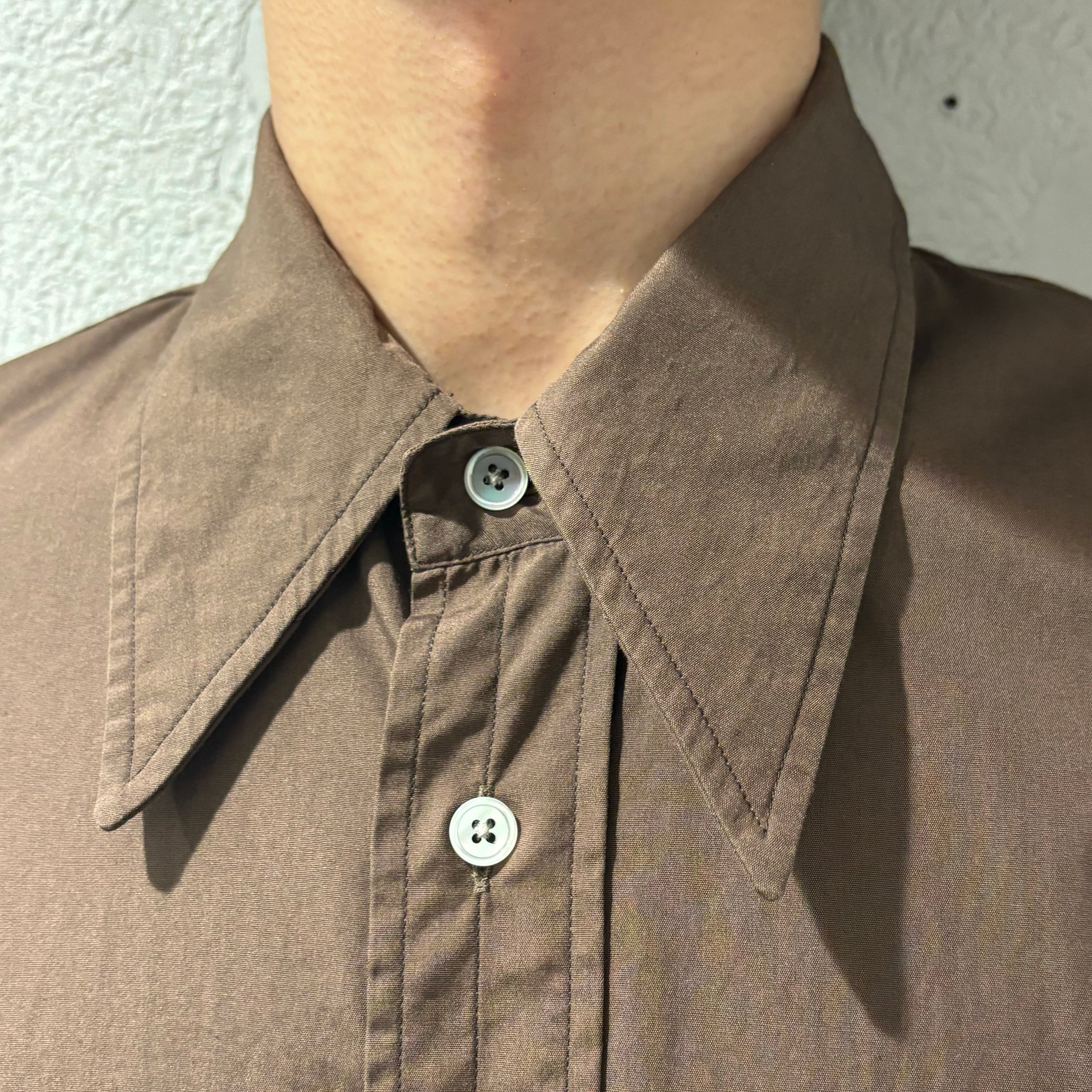 LEMAIRE ルメール 長袖シャツ ブラウン シャツ SIZE44【表参道t  