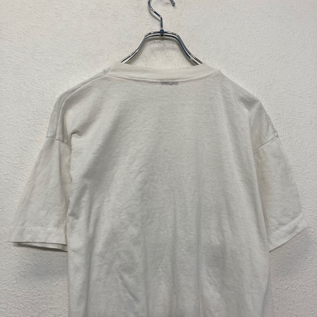 半袖 プリント Tシャツ XL ホワイト 新聞 アメフト 90s クルーネック