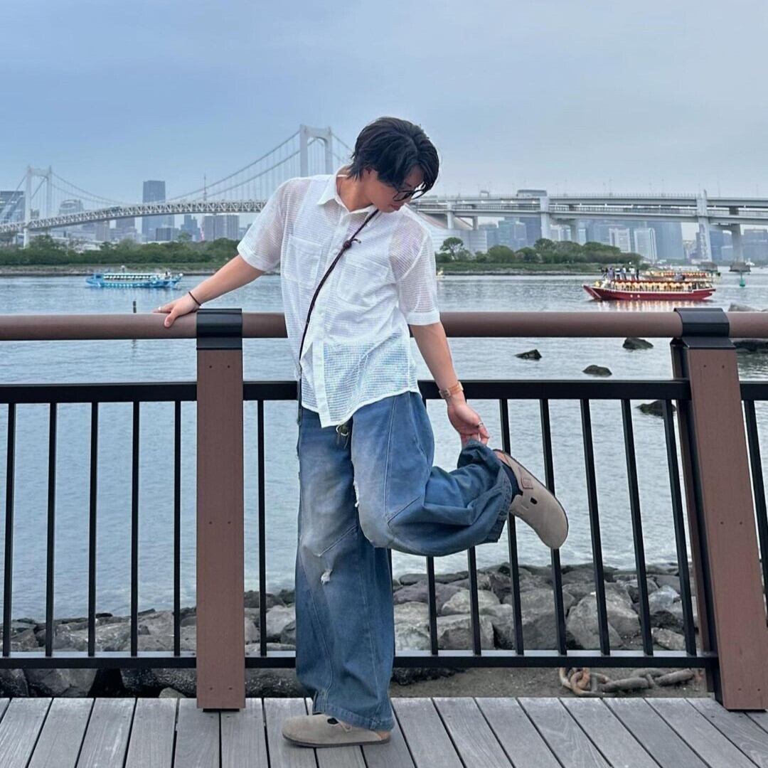 MRNEARLYビッグシルエットダメージデニムパンツ | mblueshop