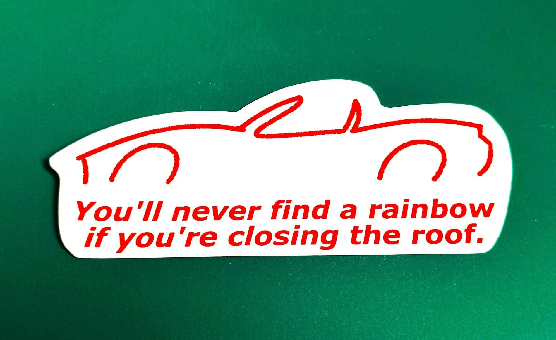 ロードスター ステッカー Find Rainbow ラベルステッカー 赤 Red ロードスター ステッカー Find Rainbow ラベルステッカー 赤 Red