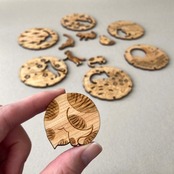 【Tomogu】とりとハチワレ Coaster and chopstick rest set