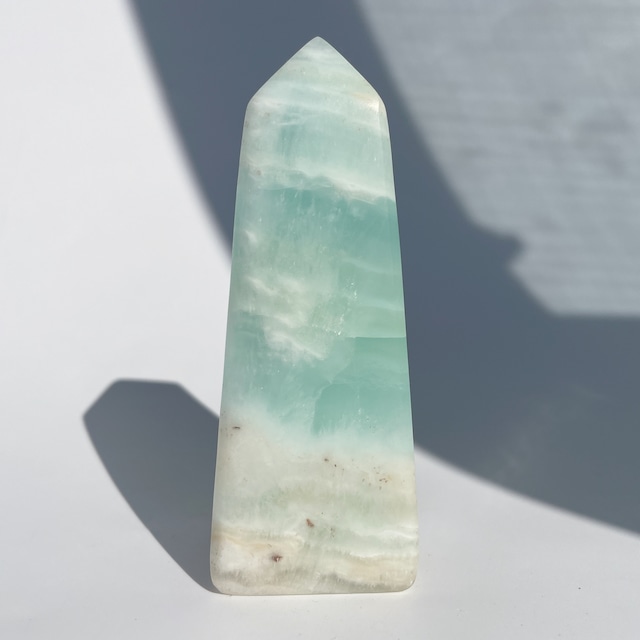 【高品質】カリビアンブルーカルサイト タワー05◇ Caribbian Blue Calcite ◇天然石・鉱物・パワーストーン