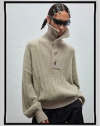 BALIANG Rib Plaid Patchwork V-neck Sweater