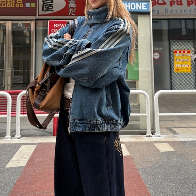 トラックラインボアライナーデニムジャケット   R00913