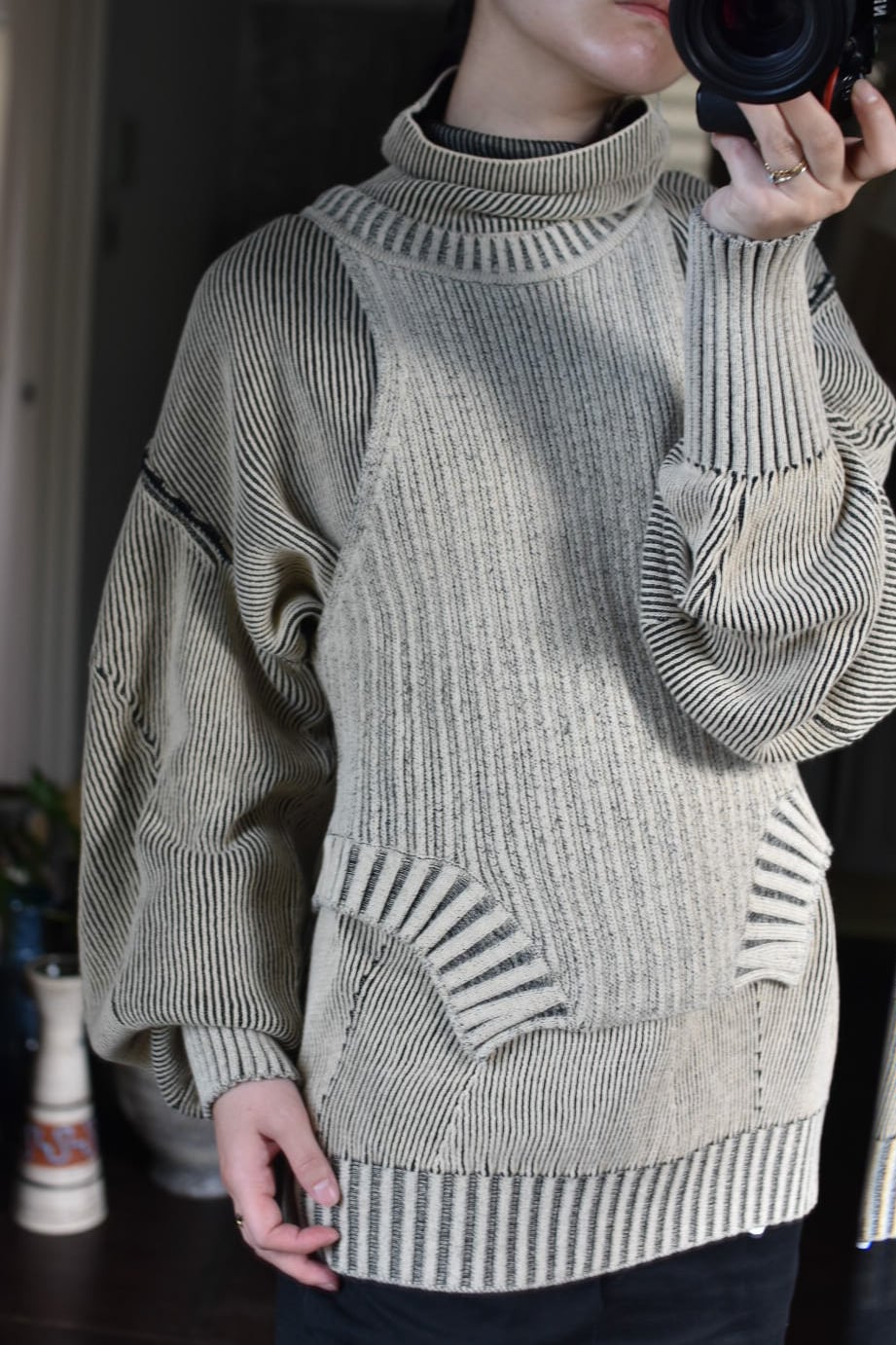 AKIKOAOKI 21AW Dual face knitPHOTOCOPIEU