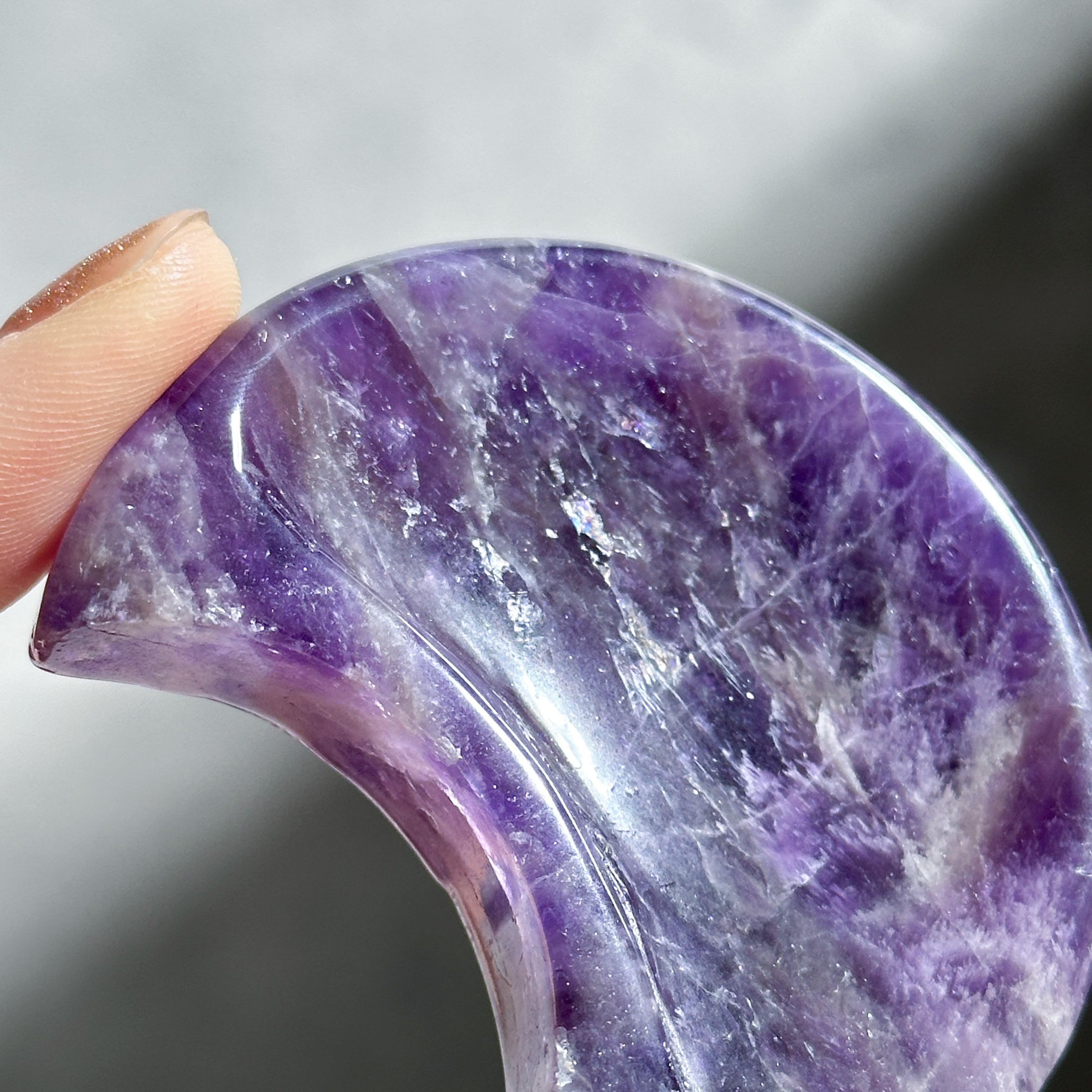 ドリームアメジスト月型のうつわ02◇ Dream Amethyst ◇天然石・鉱物