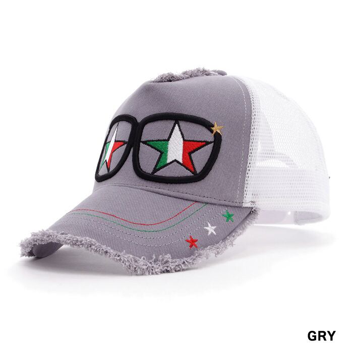 【スターリアン】StarLean★ サングラス刺メッシュキャップ（イタリア) 30%OFF【スターリアン】StarLean☆ サングラス刺?メッシュキャップ