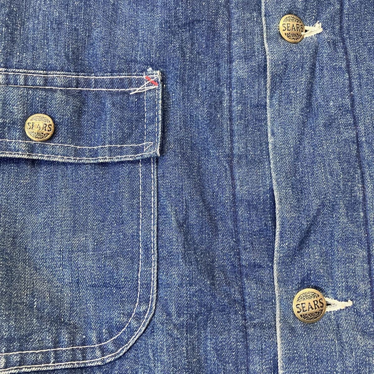 70s〜 USA製 SEARS Work Leisure カバーオール デニムワークジャケット
