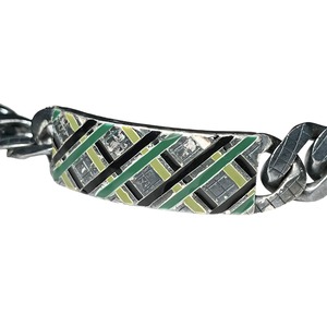 BOTTEGA VENETA heavy gauge silver bracelet with enamel