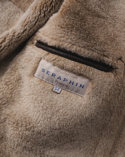 ［1980-］"SERAPHIN" Mouton Shearling Car Coat （Made in France）