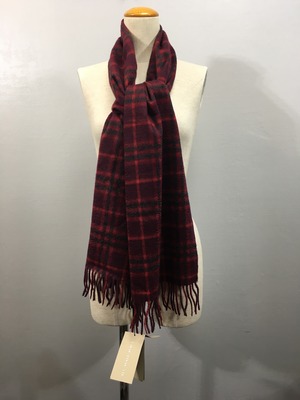 ◎.BURBERRY CHECK PATTERNED CASHMERE100% MUFFLER MADE IN SCOTLAND/バーバリーチェック柄カシミヤ100%マフラー2000000022260