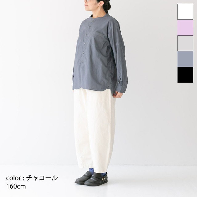 プリット prit 80/1タイプライター バンドカラーシャツ(P81536)全5色