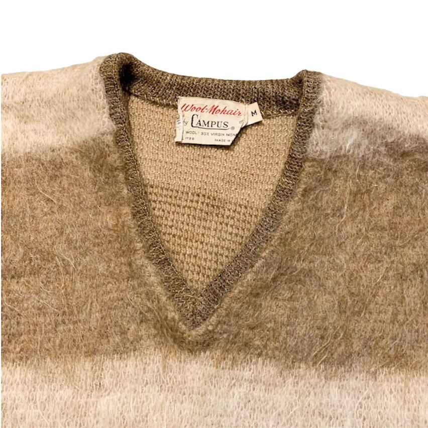 60's Campus Wool Mohair Knit M / モヘア ウールニット セーター ...