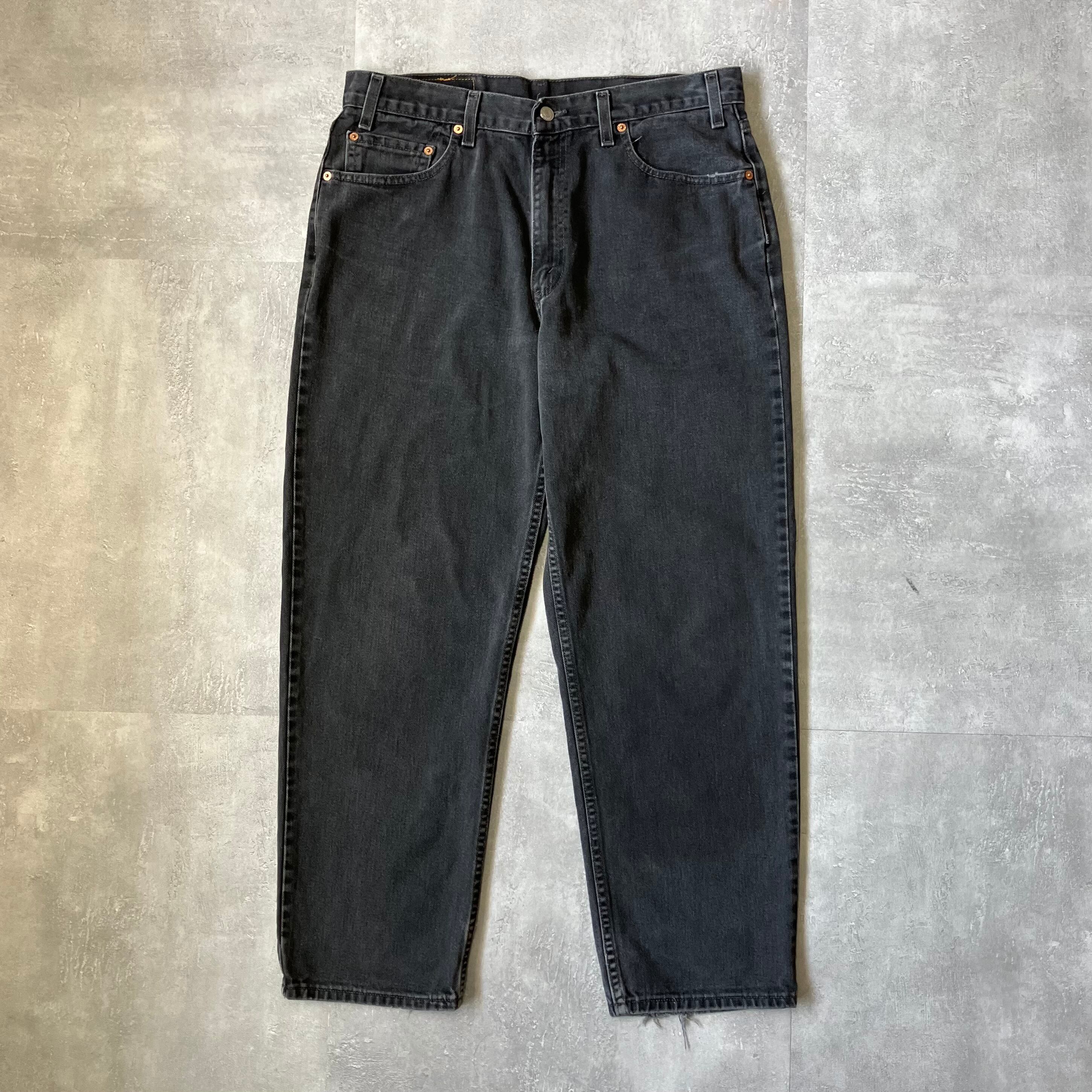 《実寸w35l28》Levi's リーバイス 550 00s ブラックデニム バギーデニム No.3366