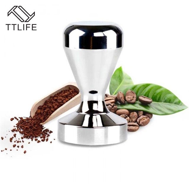 TTLIFE 1 ピースステンレス鋼 51 ミリメートルコーヒータンパー機ハンドルプレスフラットベースバリスタツールカフェアクセサリー Coffeeware