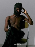 gushpsychic Heart Pattern Face Cover Balaclava Beanie